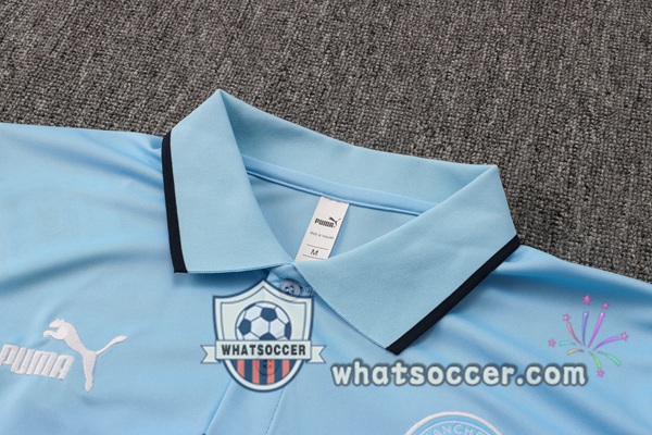 Training Polo Manchester City + Pants Blue 2021-2022
