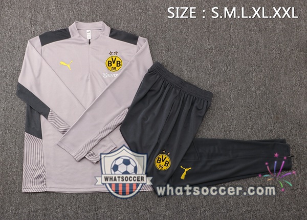 Dortmund BVB Gray Tracksuit 2021-2022