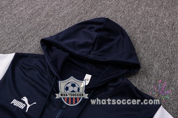 Manchester City Blue Royal Hooded Jacket 2021-2022