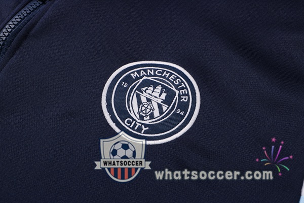 Manchester City Blue Royal Hooded Jacket 2021-2022