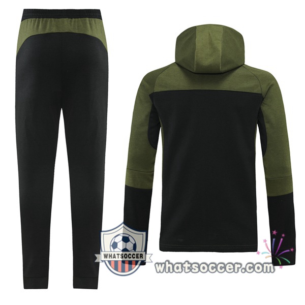 Manchester City Green Black Hooded Jacket 2021-2022