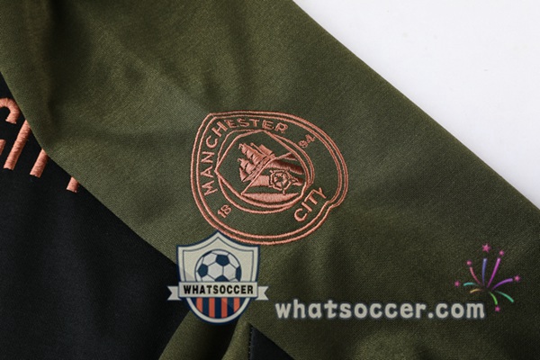 Manchester City Green Black Hooded Jacket 2021-2022
