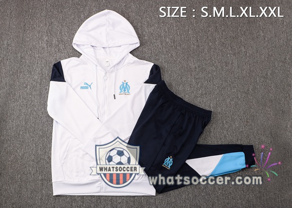Marseille OM White Hooded Jacket 2021-2022