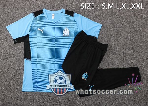 Marseille OM Training T-Shirt + Pants Blue 2021-2022