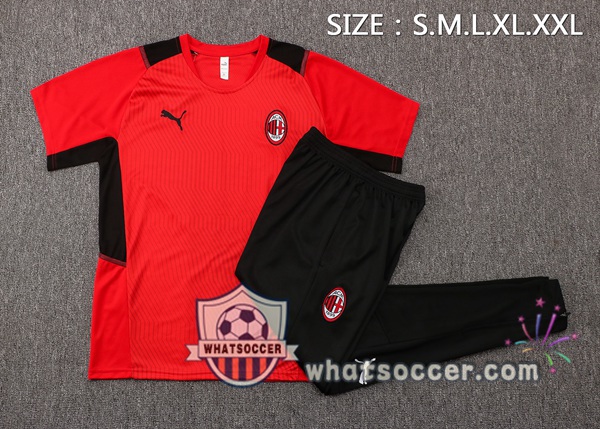 AC Milan Training T-Shirt + Pants Red 2021-2022