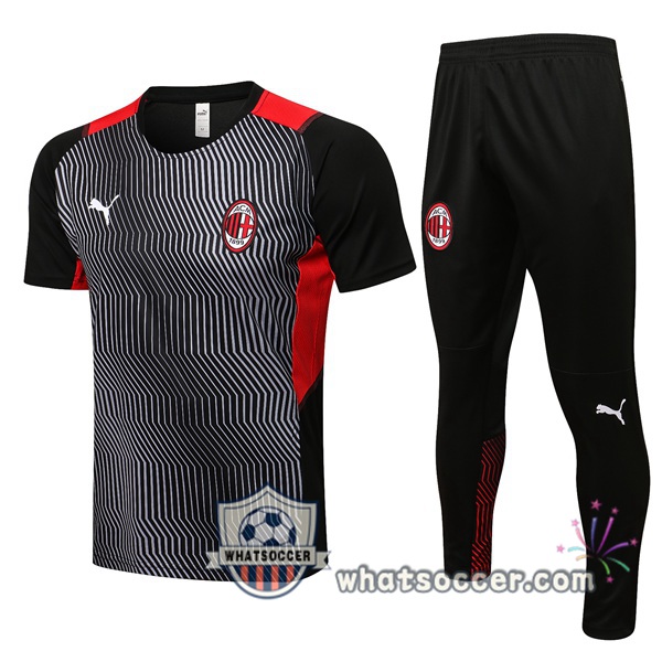 AC Milan Training T-Shirt + Pants Black 2021-2022
