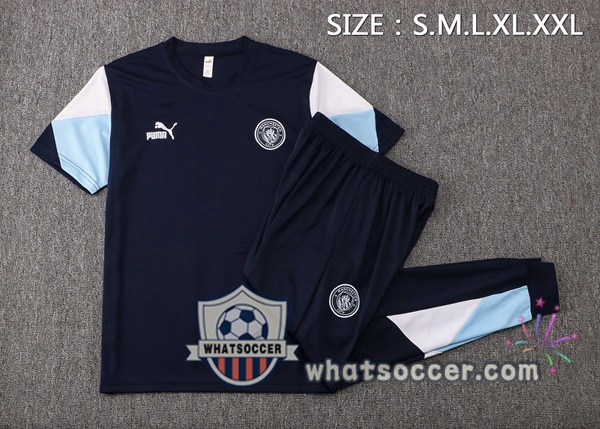 Manchester City Training T-Shirt + Pants Blue Royal 2021-2022
