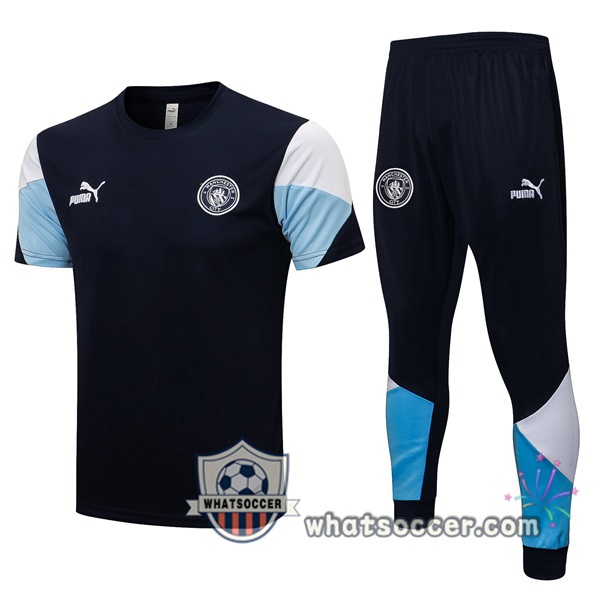 Manchester City Training T-Shirt + Pants Blue Royal 2021-2022