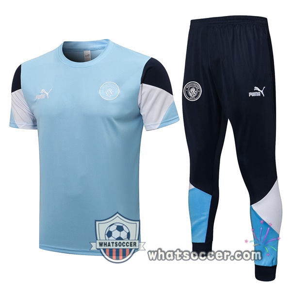 Manchester City Training T-Shirt + Pants Blue 2021-2022