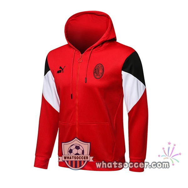 AC Milan Red Hooded Jacket 2021-2022