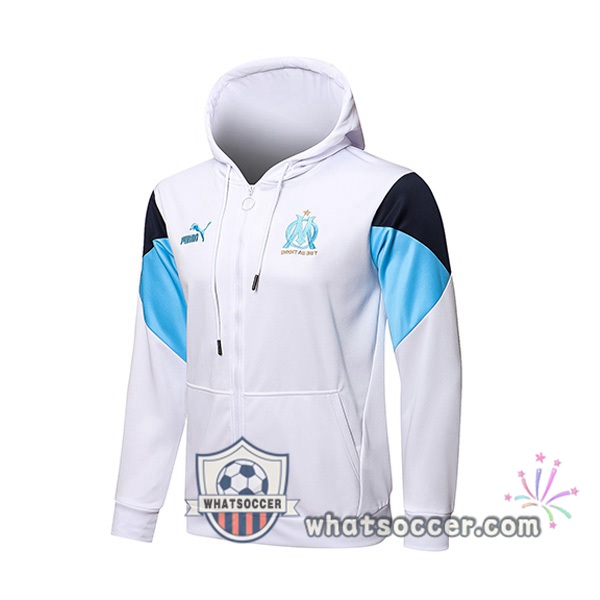 Marseille OM White Hooded Jacket 2021-2022