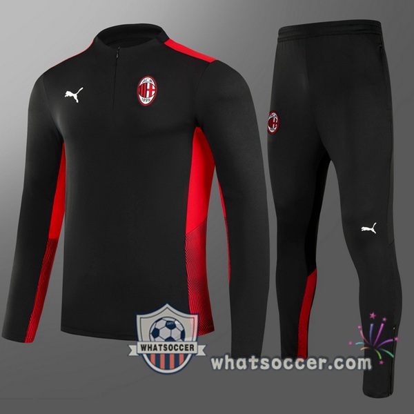 AC Milan Kids Black Tracksuit 2021-2022