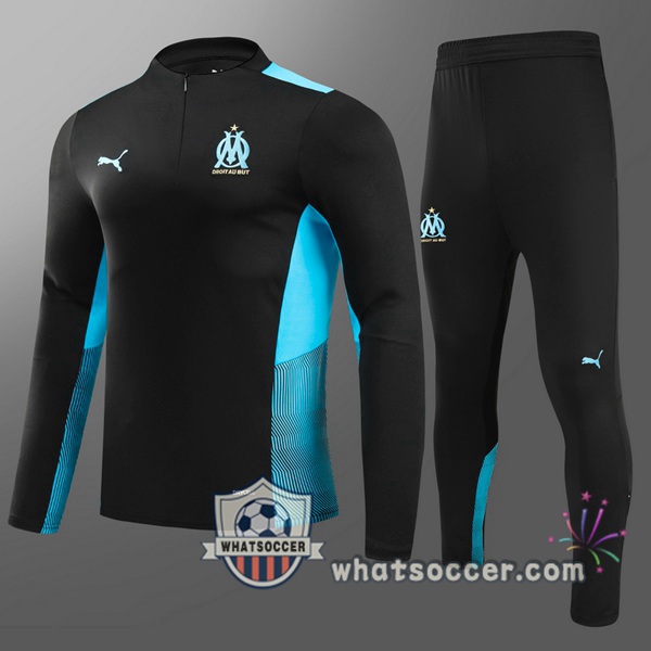 Marseille OM Kids Black Tracksuit 2021-2022