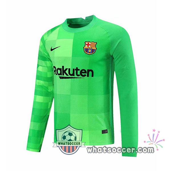FC Barcelona Goalkeeper Long Sleeve Green Soccer Jerseys 2021-2022