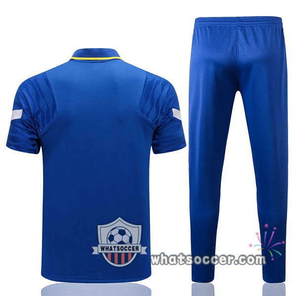 Training Polo FC Barcelona + Pants Blue 2021-2022