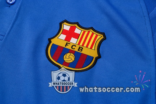 Training Polo FC Barcelona + Pants Blue 2021-2022