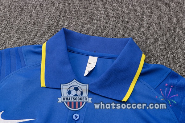 Training Polo FC Barcelona + Pants Blue 2021-2022