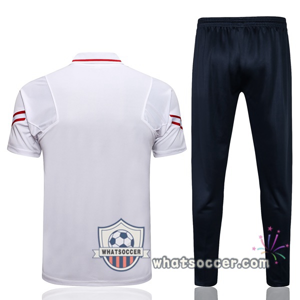 Training Polo JORDAN Paris PSG + Pants White 2021-2022