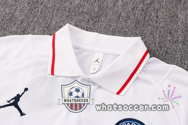 Training Polo JORDAN Paris PSG + Pants White 2021-2022