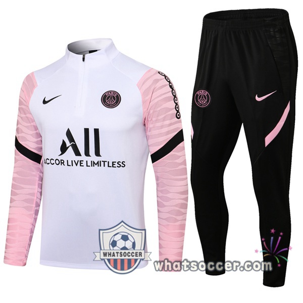 Paris PSG White Rose Tracksuit 2021-2022