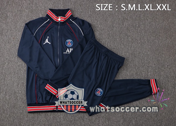 JORDAN Paris PSG Blue Royal Training Jacket 2021-2022