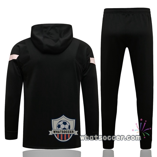 Paris PSG Black Hooded Jacket 2021-2022