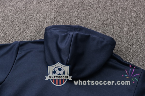 JORDAN Paris PSG Blue Royal Hooded Jacket 2021-2022