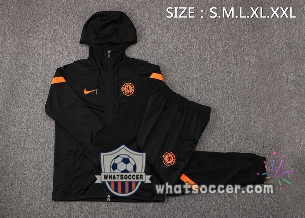 FC Chelsea Black Hooded Jacket 2021-2022