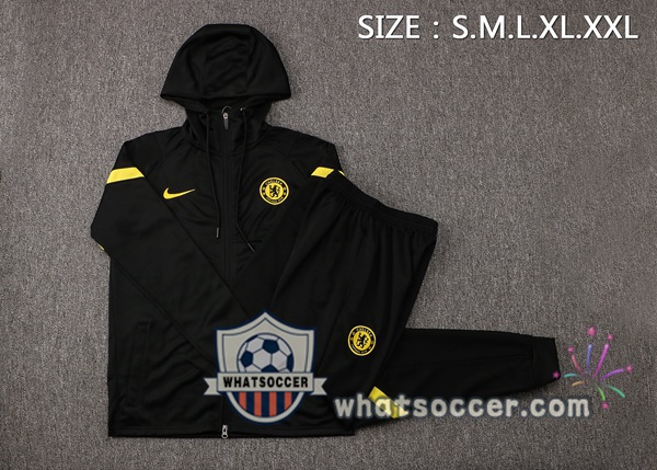 FC Chelsea Black Hooded Jacket 2021-2022