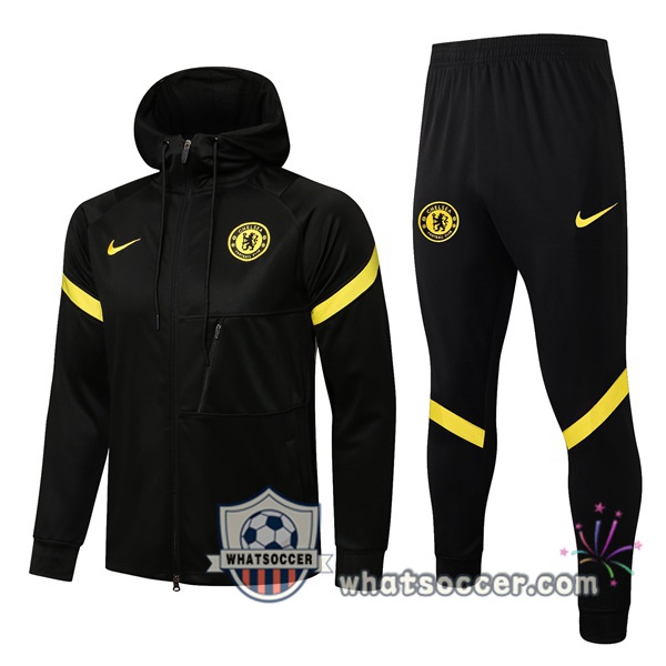 FC Chelsea Black Hooded Jacket 2021-2022