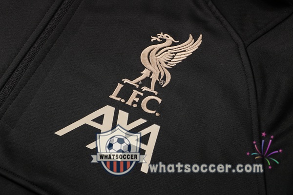 FC Liverpool Black Hooded Jacket 2021-2022