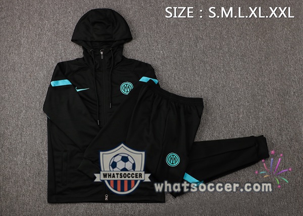 Inter Milan Black Hooded Jacket 2021-2022