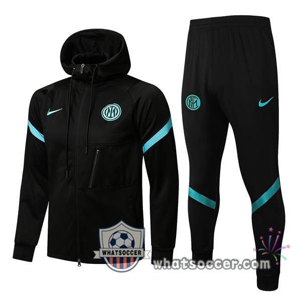 Inter Milan Black Hooded Jacket 2021-2022