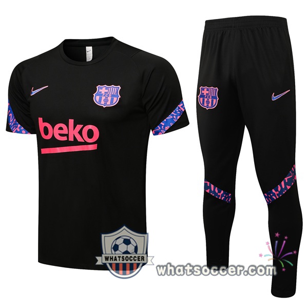 FC Barcelona Training T-Shirt + Pants Black 2021-2022