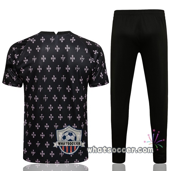 Paris PSG Training T-Shirt + Pants Black 2021-2022