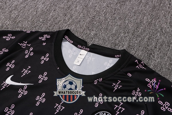 Paris PSG Training T-Shirt + Pants Black 2021-2022