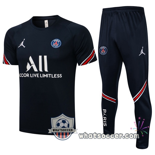Paris PSG Jordan Training T-Shirt + Pants Blue Royal 2021-2022