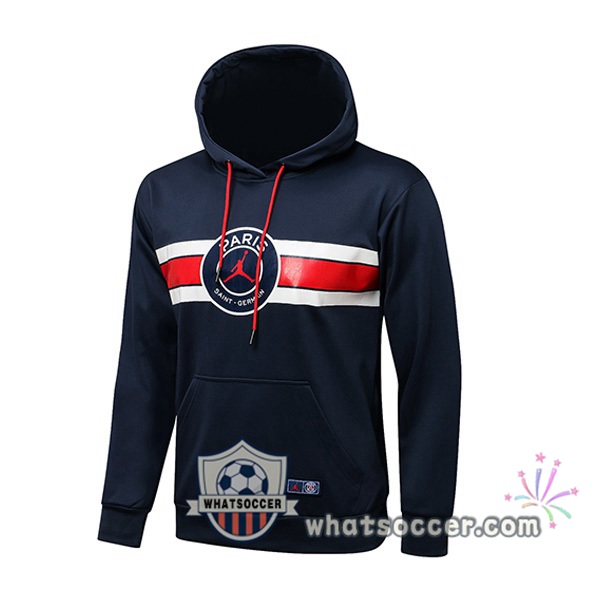 JORDAN Paris PSG Blue Royal Hooded Jacket 2021-2022