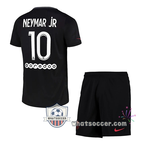 Paris PSG (Neymar Jr 10) Kids Third Soccer Jerseys 2021-2022