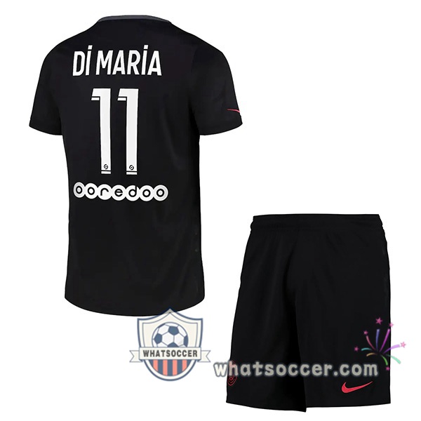 Paris PSG (Di Maria 11) Kids Third Soccer Jerseys 2021-2022