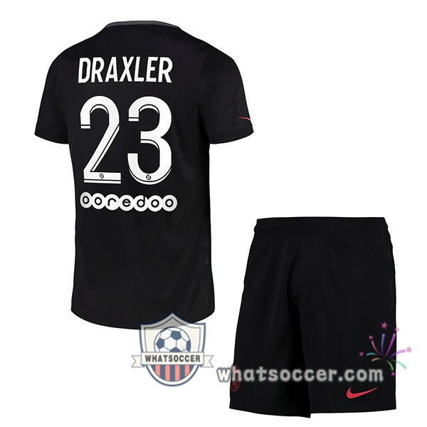 Paris PSG (Draxler 23) Kids Third Soccer Jerseys 2021-2022