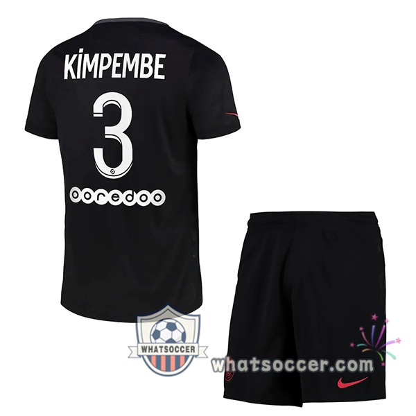 Paris PSG (Kimpembe 3) Kids Third Soccer Jerseys 2021-2022