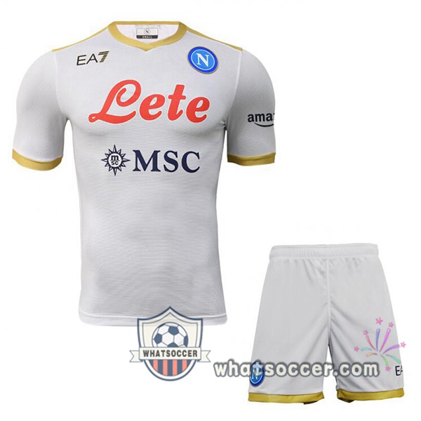 SSC Napoli Kids Away Soccer Jerseys 2021-2022