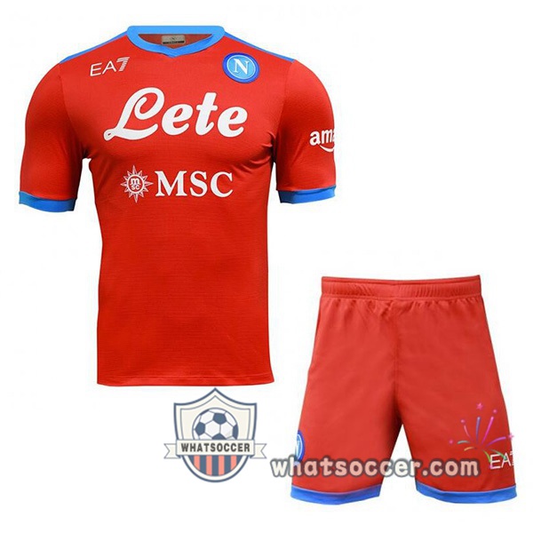 SSC Napoli Kids Fourth Soccer Jerseys 2021-2022