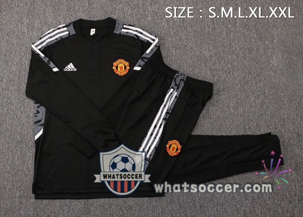 Manchester United Black Tracksuit 2021-2022