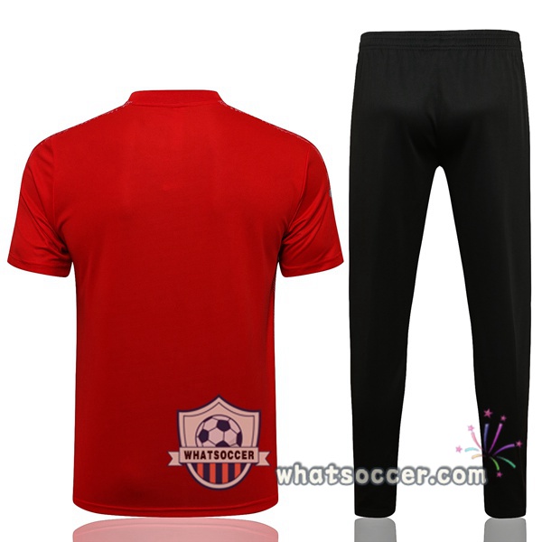 Manchester United Training T-Shirts + Pants Red 2021-2022