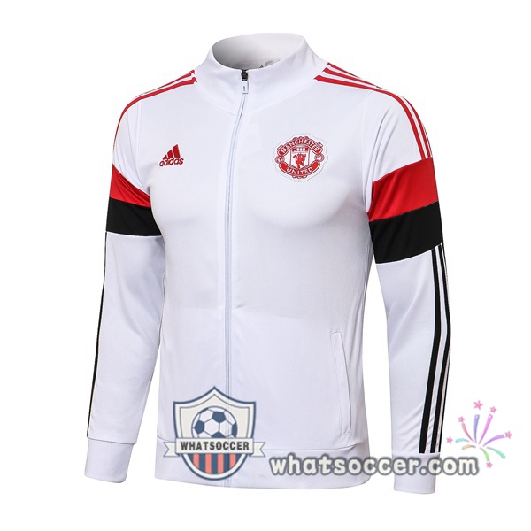 Manchester United White Soccer Jacket 2021-2022