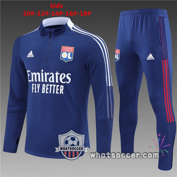 Lyon OL Kids Blue Tracksuit 2021-2022