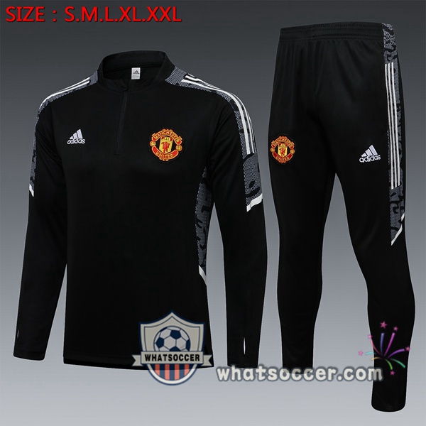 Manchester United Kids Black Tracksuit 2021-2022