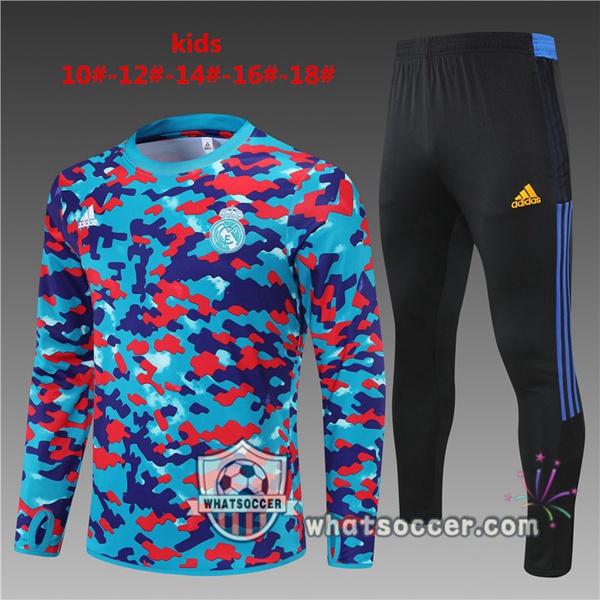 Real Madrid Kids Blue Tracksuit 2021-2022